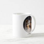 Personalized Blue Merle Sheltie Love Kaffeetasse (VorderseiteRechts)