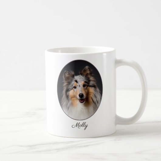 Personalized Blue Merle Sheltie Love Kaffeetasse (Rechts)
