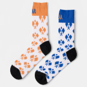 Personalized Blue Orange Odd Pickleball Socks Socken (Linkes Detail)