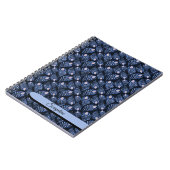 Personalized Blue Peacock Feather Notebook Notizblock (Linke Seite)