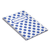 Personalized Blue Polka Dots Notizblock (Rechte Seite)
