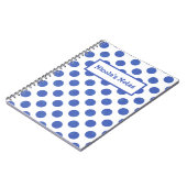 Personalized Blue Polka Dots Notizblock (Linke Seite)