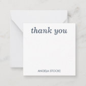 Personalized Blue Retro Flower Mitteilungskarte (Vorderseite)