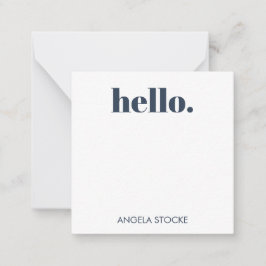 Personalized Blue Retro Flower Mitteilungskarte