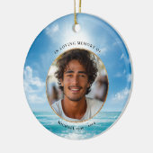 Personalized Blue Sky Memorial Ornament (Links)