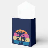 Personalized Blue Tropical Beach Party Geschenkschachtel (Geöffnet)