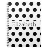 Personalized Blue & White Polka Dots Pattern Notizblock (Vorderseite)