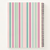 Personalized Blush Mint Pastel Stripes Notizblock (Rückseite)