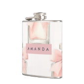 Personalized Blush Perfume Bottle Coquette Pattern Flachmann (Links)