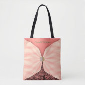 Personalized Blush Pink Jewel Textile Illusion Tasche (Vorderseite)