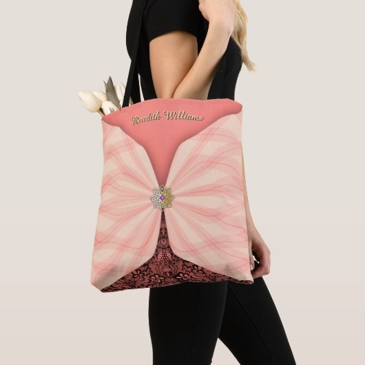 Personalized Blush Pink Jewel Textile Illusion Tasche (Von Nahem)
