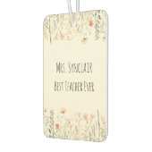 Personalized Blush Wildflower Teacher Thank You Autolufterfrischer (Links)