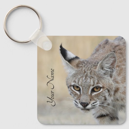 Personalized Bobcat Keychain - Add Your Name Schlüsselanhänger (Vorderseite)
