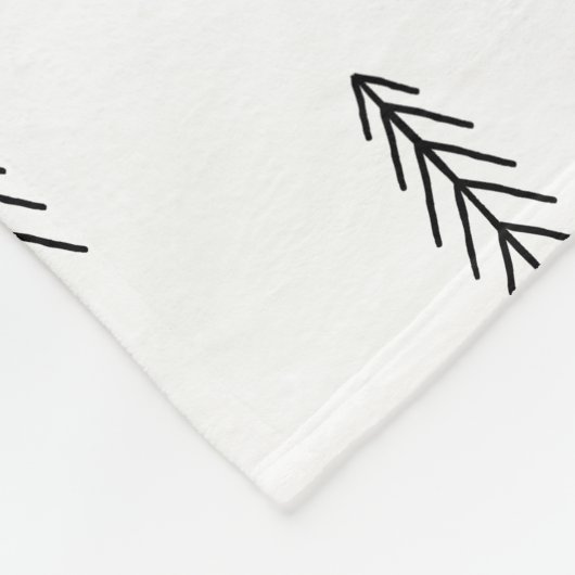 Personalized Boho black and white Fleecedecke (Ecke)