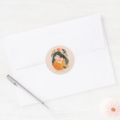 Personalized Boho Botanical Mama Love Runder Aufkleber (Umschlag)