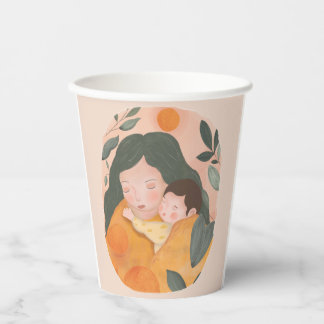 Personalized Boho Botanical Watercolor Celebration Pappbecher