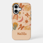 Personalized Boho Desert Sun Pattern Phone Case iPhone 16 Hülle (Rückseite)