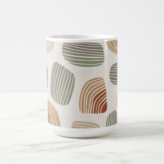 Personalized Boho Earth Tones Abstract ID1273 Kaffeetasse (Mittel)