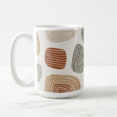 Personalized Boho Earth Tones Abstract ID1273 Kaffeetasse (Links)