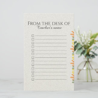  Personalized Boho Floral for Teacher Pad  Briefpapier