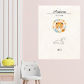 Personalized Boho Leo Zodiac Constellation Poster