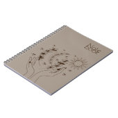 Personalized Boho Moon & Sun Spiral Notebook Notizblock (Linke Seite)