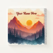 Personalized Boho Mountains at Sunrise Notizblock (Rückseite)