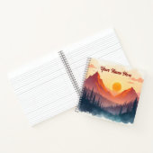 Personalized Boho Mountains at Sunrise Notizblock (Innenseite)