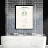 Personalized Boho Pisces Zodiac Constellation Poster