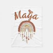 Personalized Boho Rainbow Baby Blanket Custom Name Fleecedecke (Vorderseite)