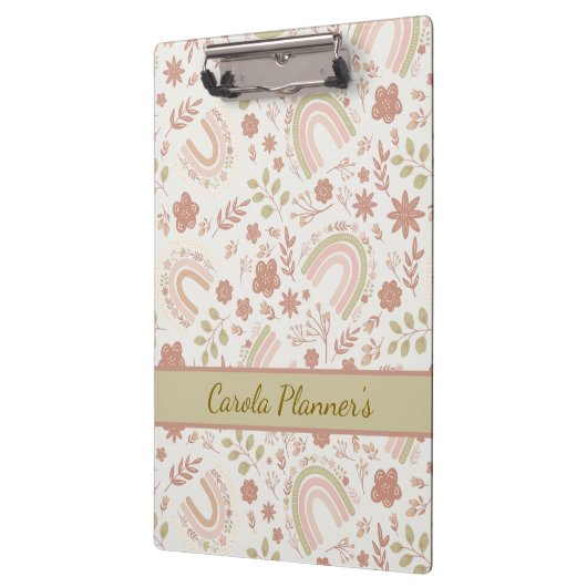 Personalized Boho Rainbow  Klemmbrett (Links)