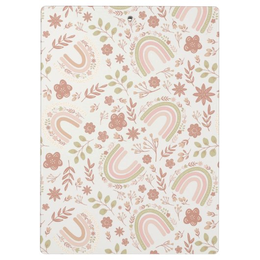 Personalized Boho Rainbow  Klemmbrett (Rückseite)