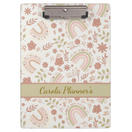 Personalized Boho Rainbow  Klemmbrett