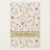 Personalized Boho Rainbow Planner Planer (Vorderseite)