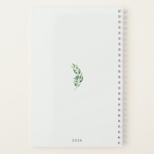 Personalized Boho Sage Green Semicolon Journal  Notizblock (Rückseite)