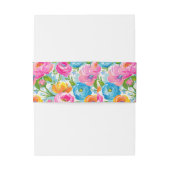 Personalized Bold Bright Vibrant Colorful Floral Einladungsbanderole (Rückseitenbeispiel)
