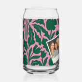 Personalized Bold Pink Botanical Floral Name Gift Dosenglas (Rechts)