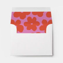 Personalized Bold Retro Pink and Orange Floral