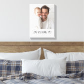 Personalized Bonus Dad Photo | Custom Gift Leinwanddruck (Insitu (Schlafzimmer))
