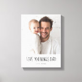 Personalized Bonus Dad Photo | Custom Gift Leinwanddruck (Vorderseite)