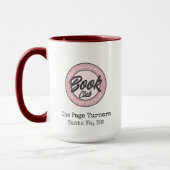 Personalized Book Club Logo & Floral Tasse (Links)