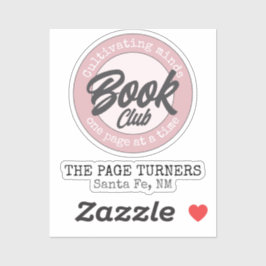 Personalized Book Club Name + Logo Aufkleber