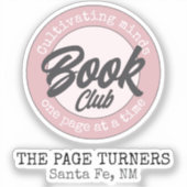 Personalized Book Club Name + Logo Aufkleber (Vorderseite)