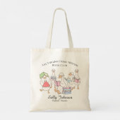 Personalized Book Club Tote Bag with Cute Geese Tragetasche (Rückseite)
