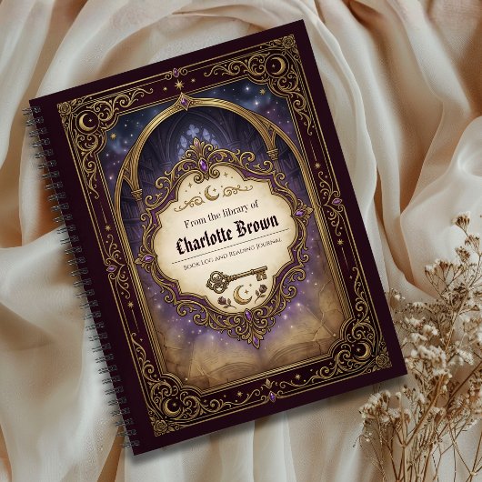 Personalized Book Log Fantasy Reading Journal Notizblock