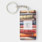 Personalized Book Lover Monogram  Schlüsselanhänger (Vorderseite)