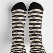 Personalized Bookish Girl Academy Wizard Black Socken (Oben)