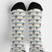 Personalized Bookish Girl Academy Wizard Blue Socken (Oben)