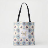 Personalized Bookish Girl Academy Wizard Blue Tasche (Vorderseite)