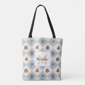 Personalized Bookish Girl Academy Wizard Blue Tasche (Rückseite)